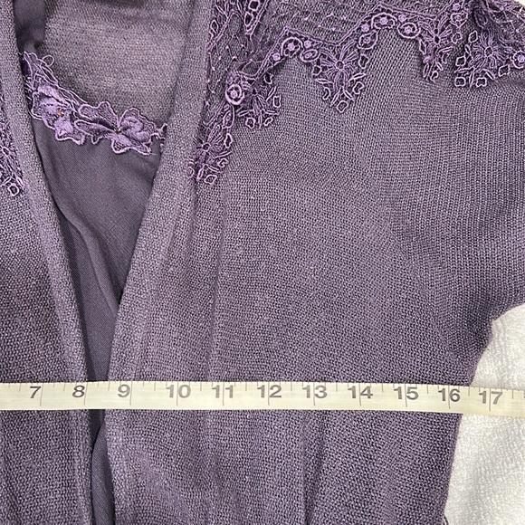 Romantic Boho Lace Crochet Vintage Spencer Alexis Dress Purple Size 6 - Picture 10 of 16